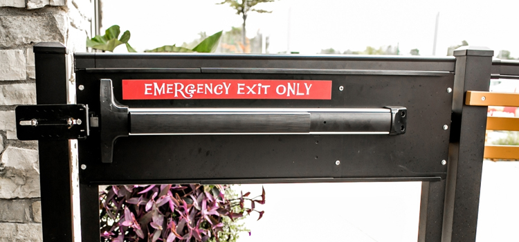 emergency push bar installation in San Martin